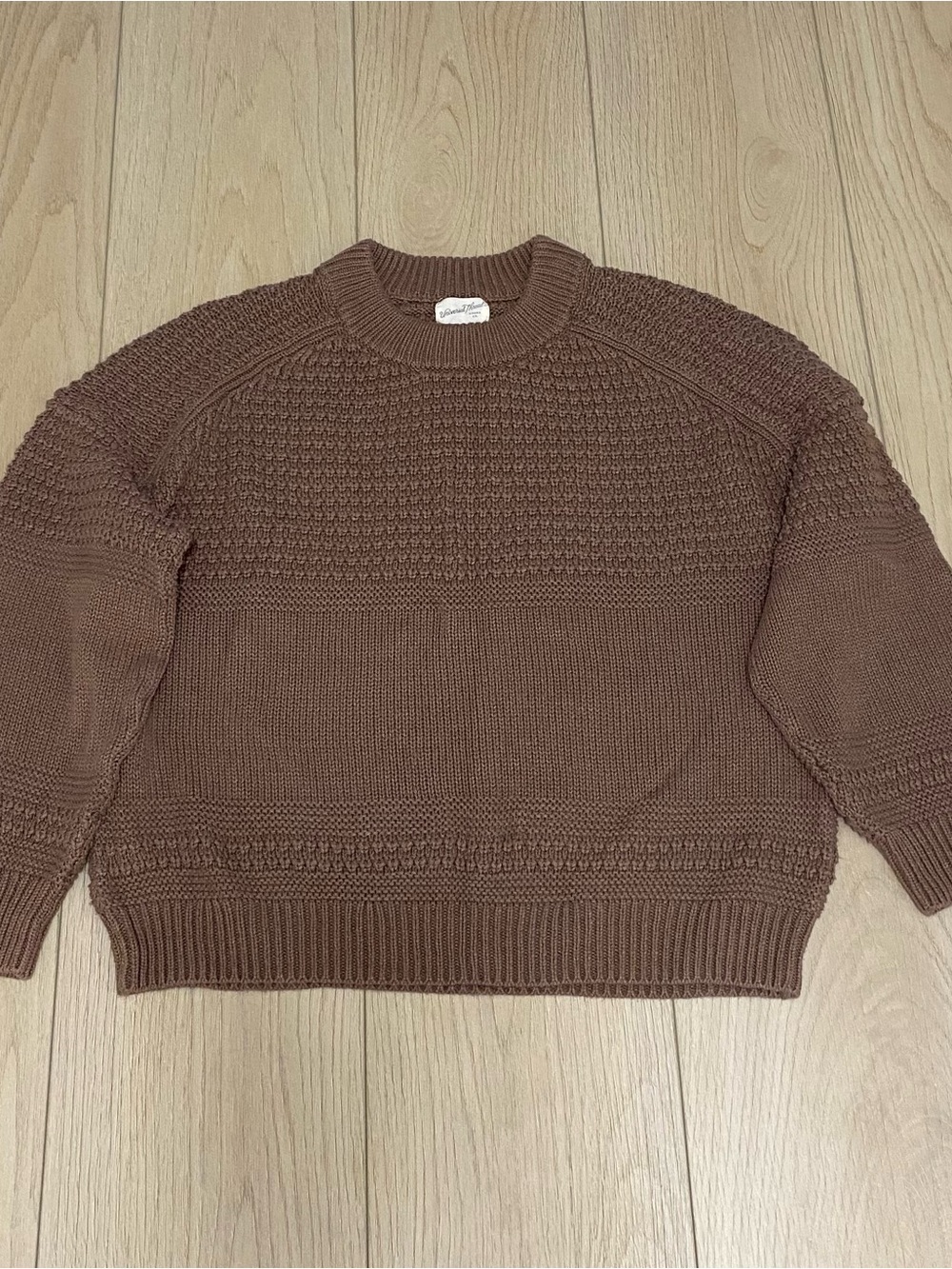 Universal Thread Textured Crewneck Sweater - Brown